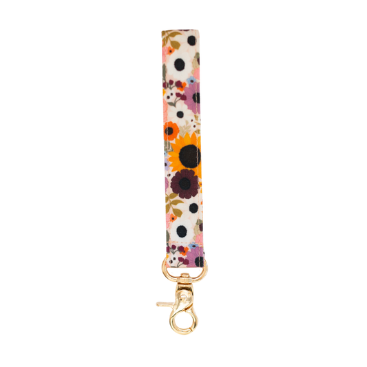 Rainbow Garden Wristlet Keychain