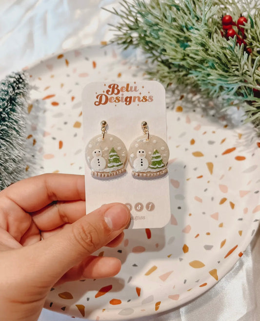 Holiday Snow Globe Earrings